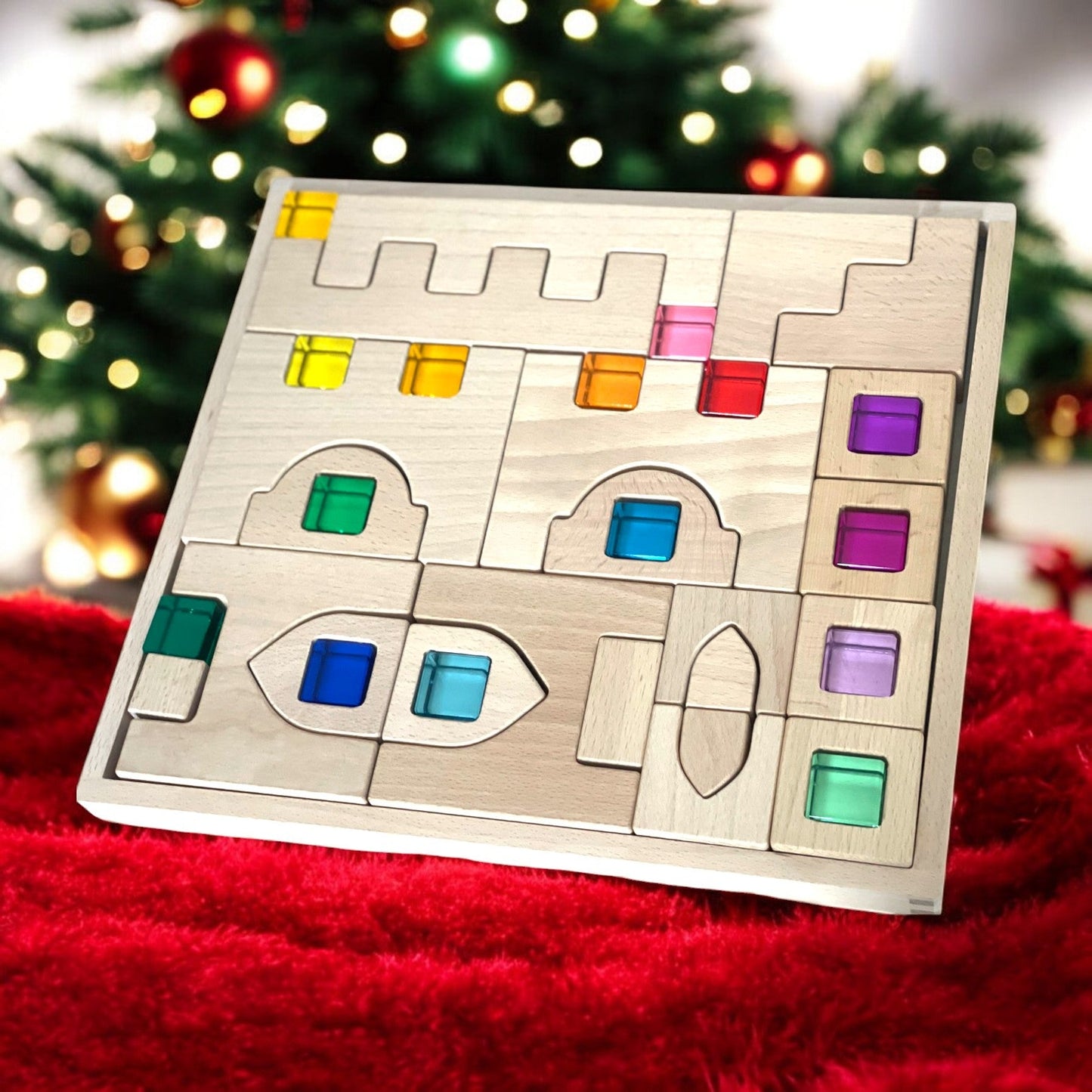 Natural Wooden Architectural Building Blocks – 21 or 26 Piece Set