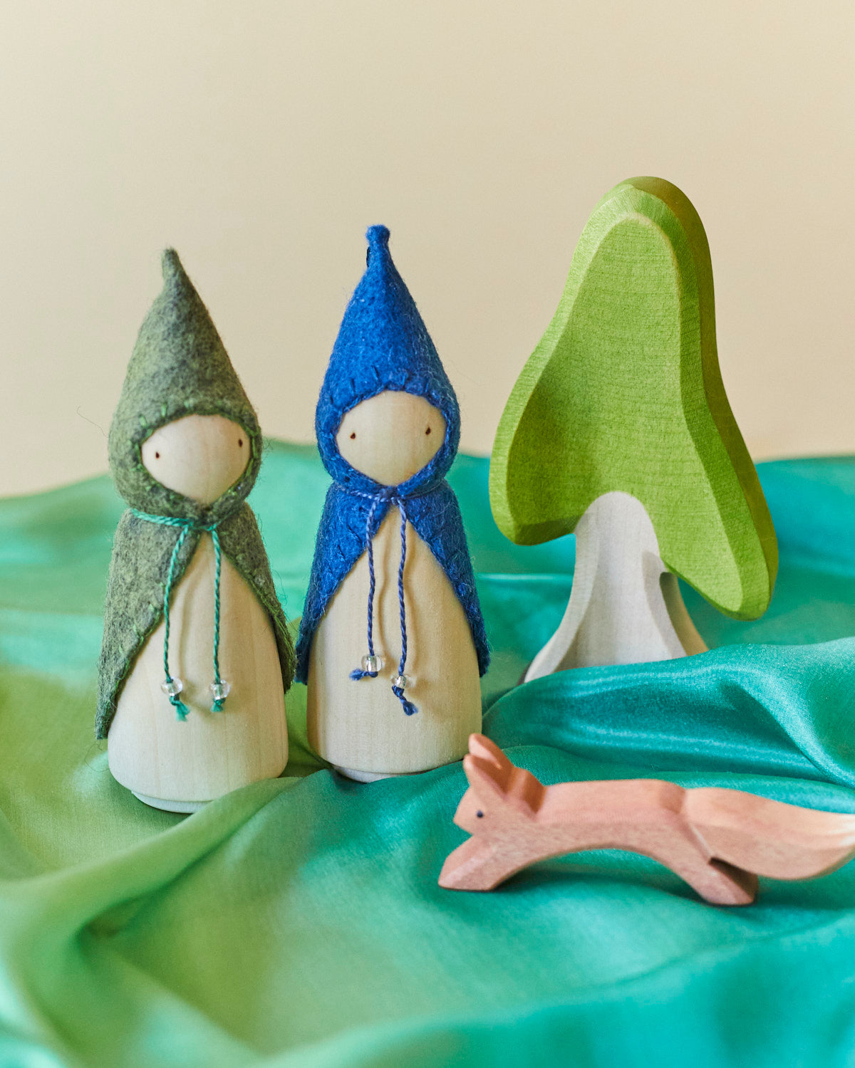 Blue Wooden Gnome