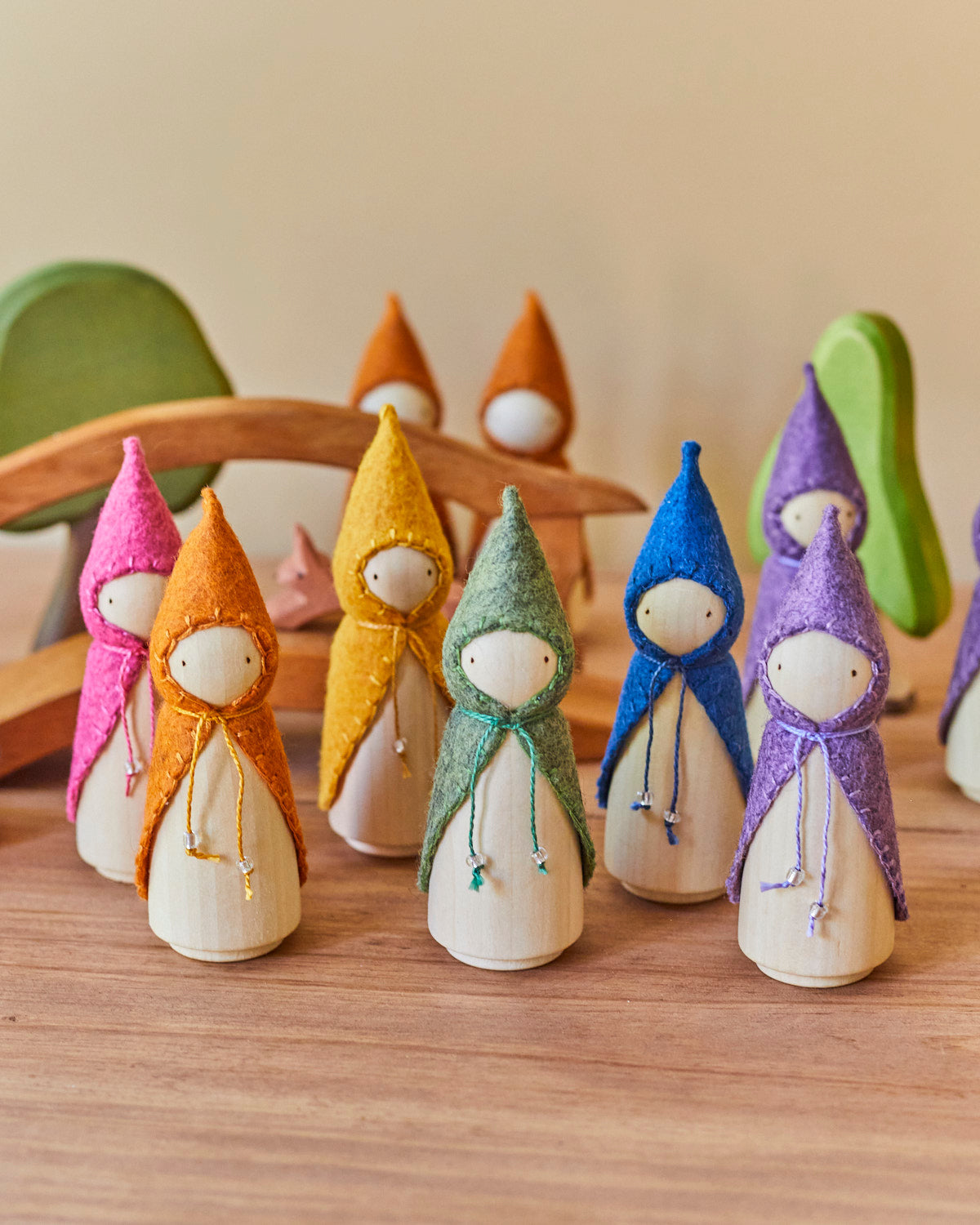 Blue Wooden Gnome