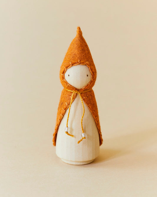 Orange Wooden Gnome