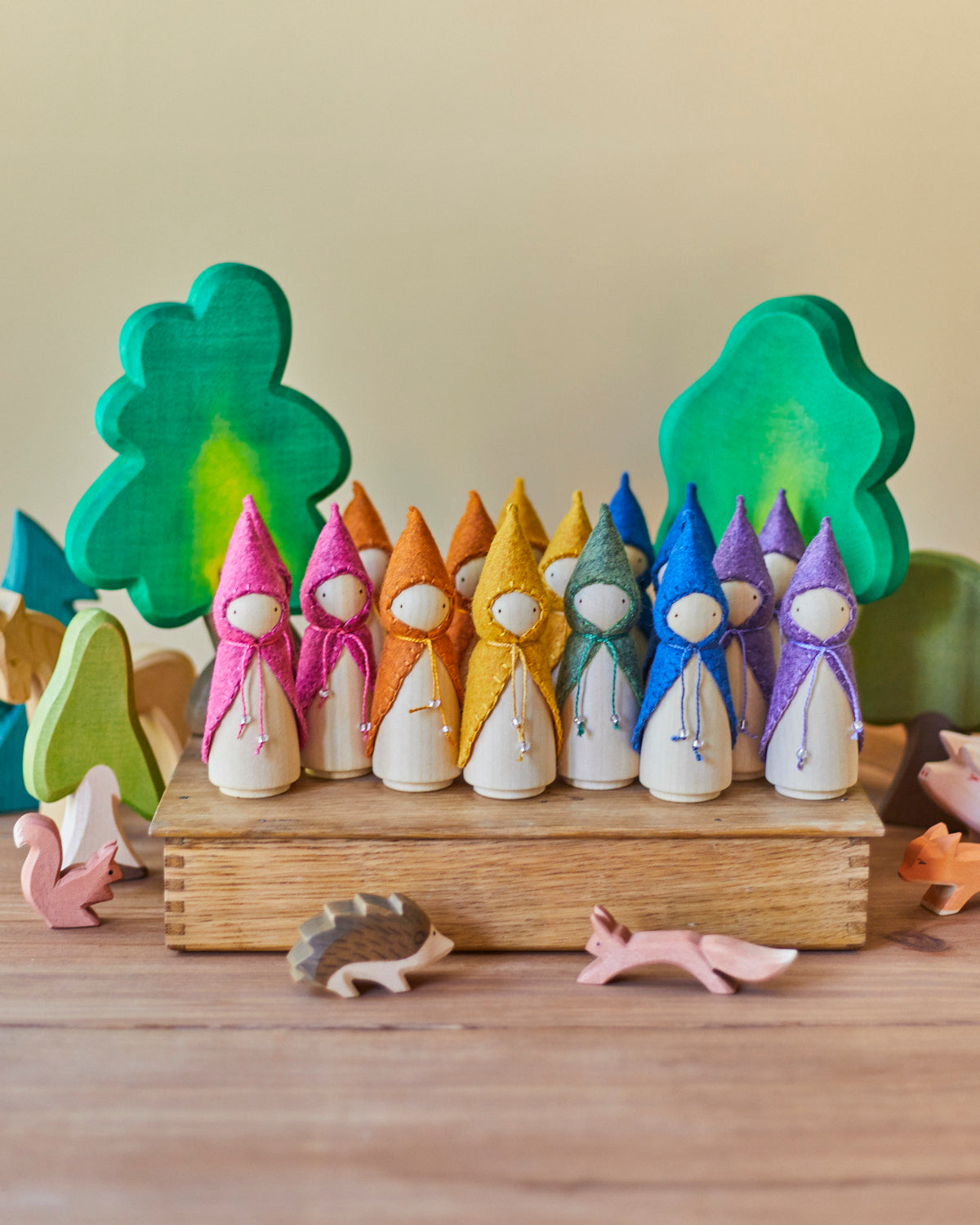 Blue Wooden Gnome