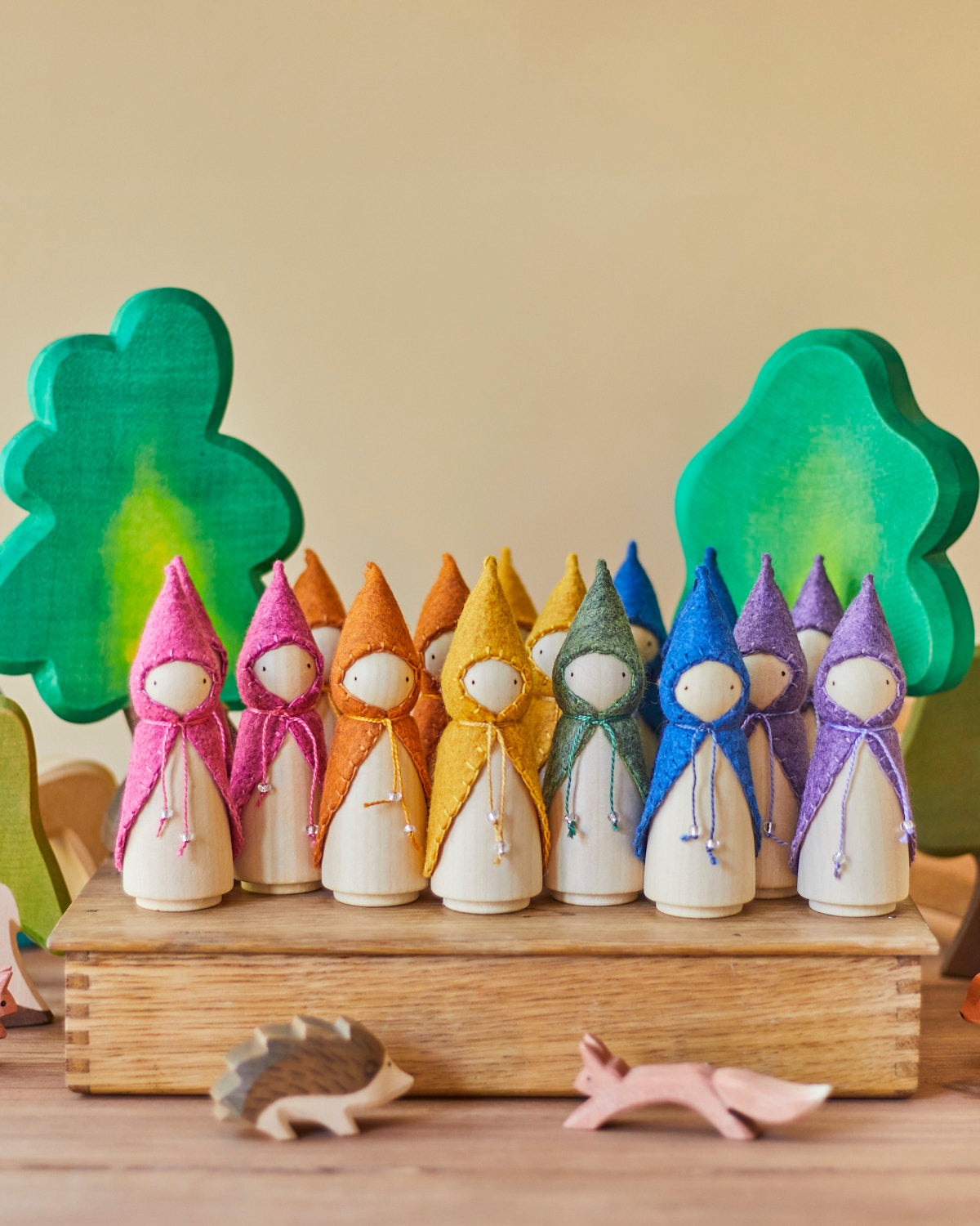 Blue Wooden Gnome