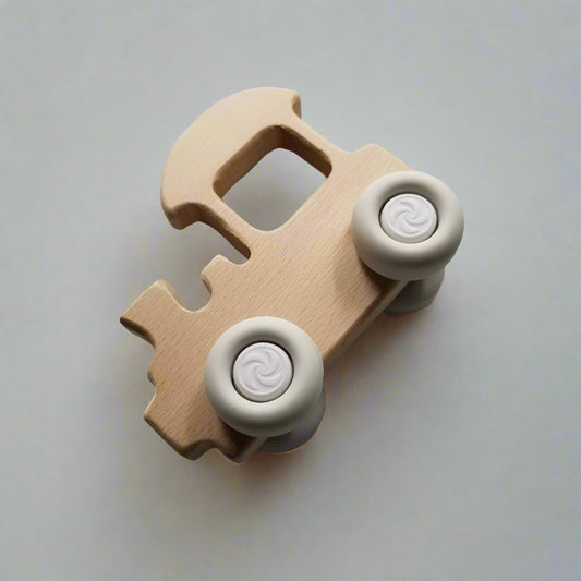 Wood Toy Train Teether for Babies by Lindquist Lane Wooden Montessori and All Natural Wooden Toys