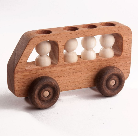 Wooden Toy Bus With Passengers