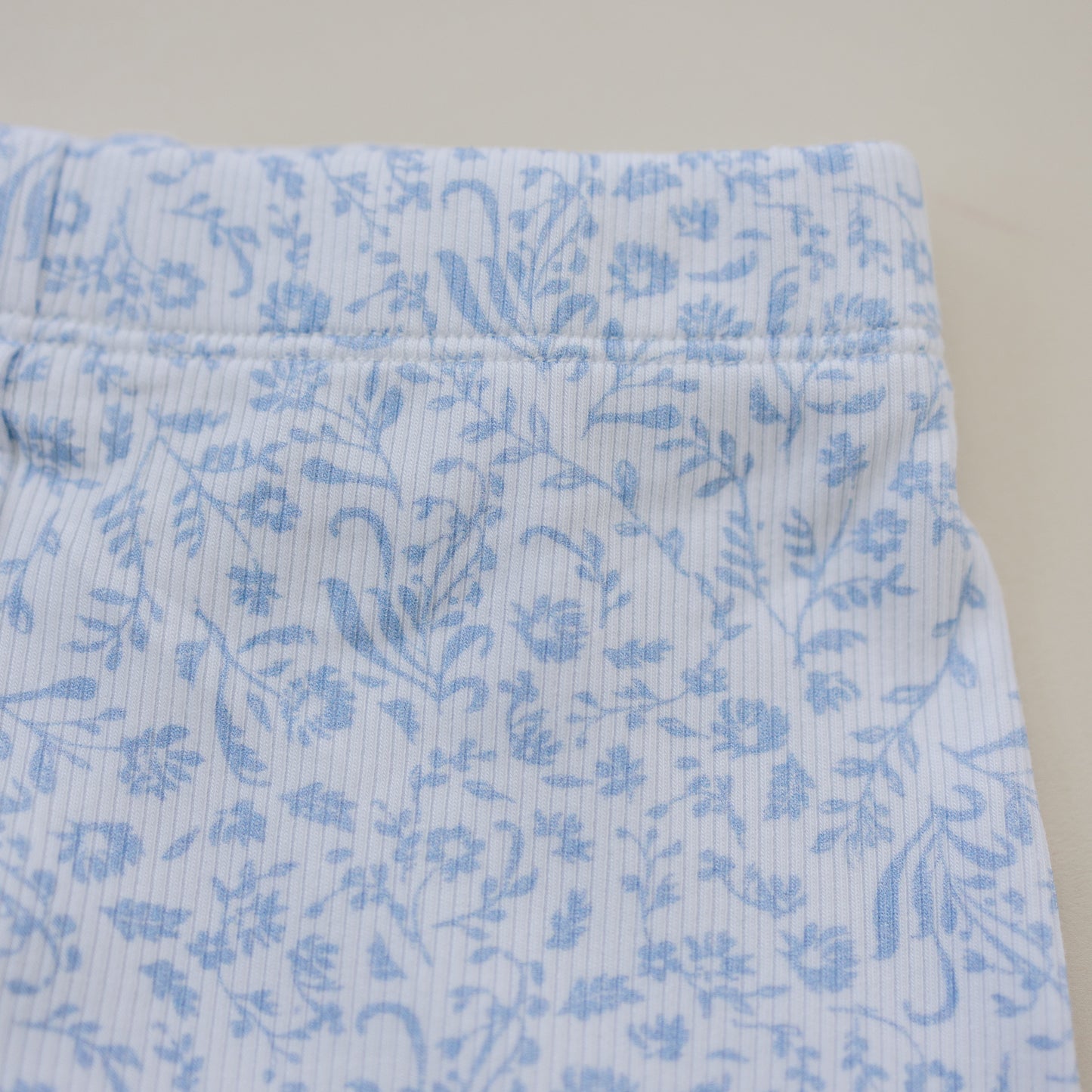 Blue Toile Applique Bow Sweatshirt Romper or Crewneck