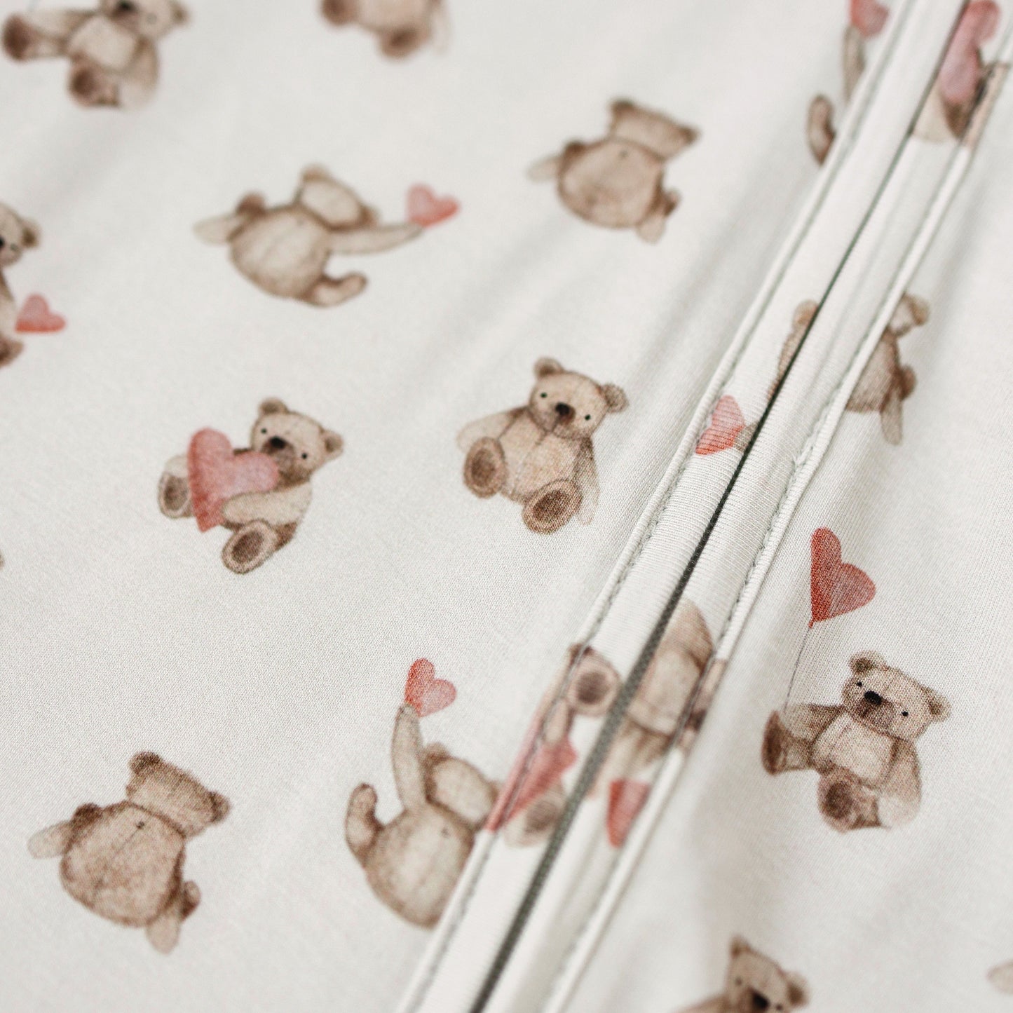 Valentine's Teddy Bear Bamboo Zippy Pajamas