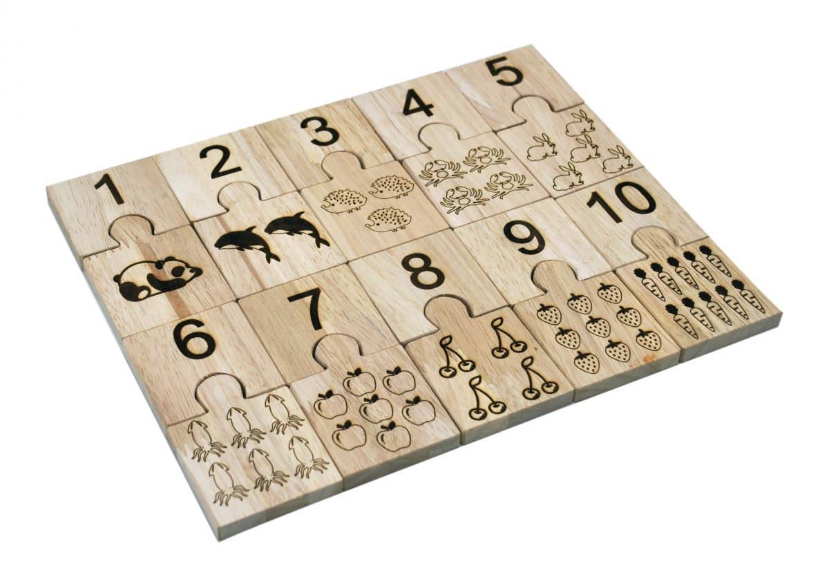 Counting Addition and Number Sense Wooden Jigsaw Puzzle