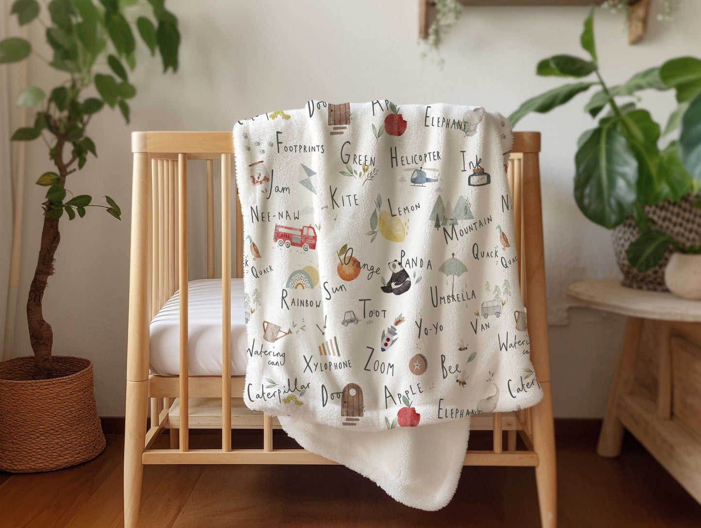 Alphabet - Vintage Baby Blanket