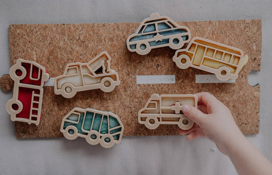 Service Vehicle Eco Cutter™ Play Doh or Cookie Dough Cutter Set