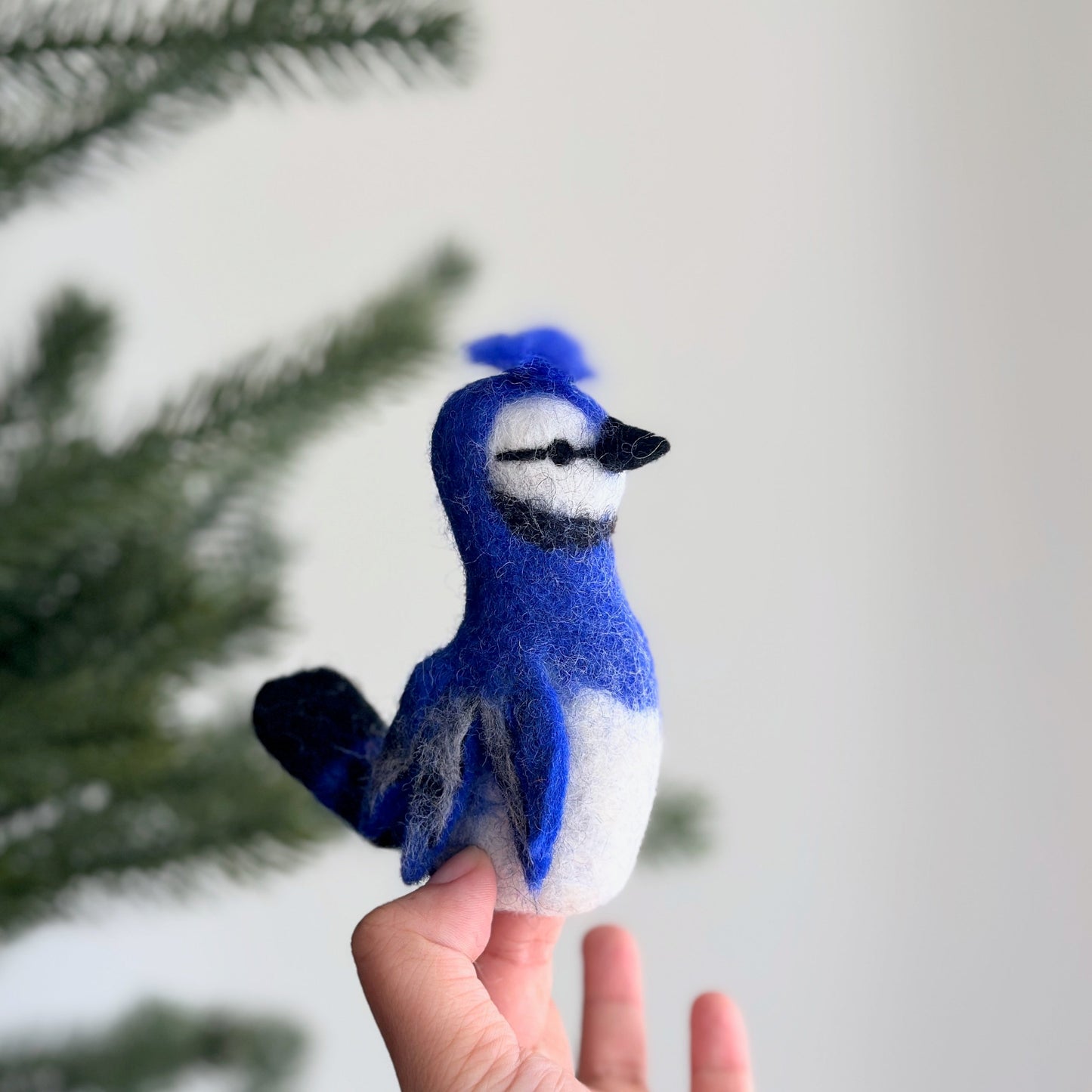 Blue Jay Finger Puppet
