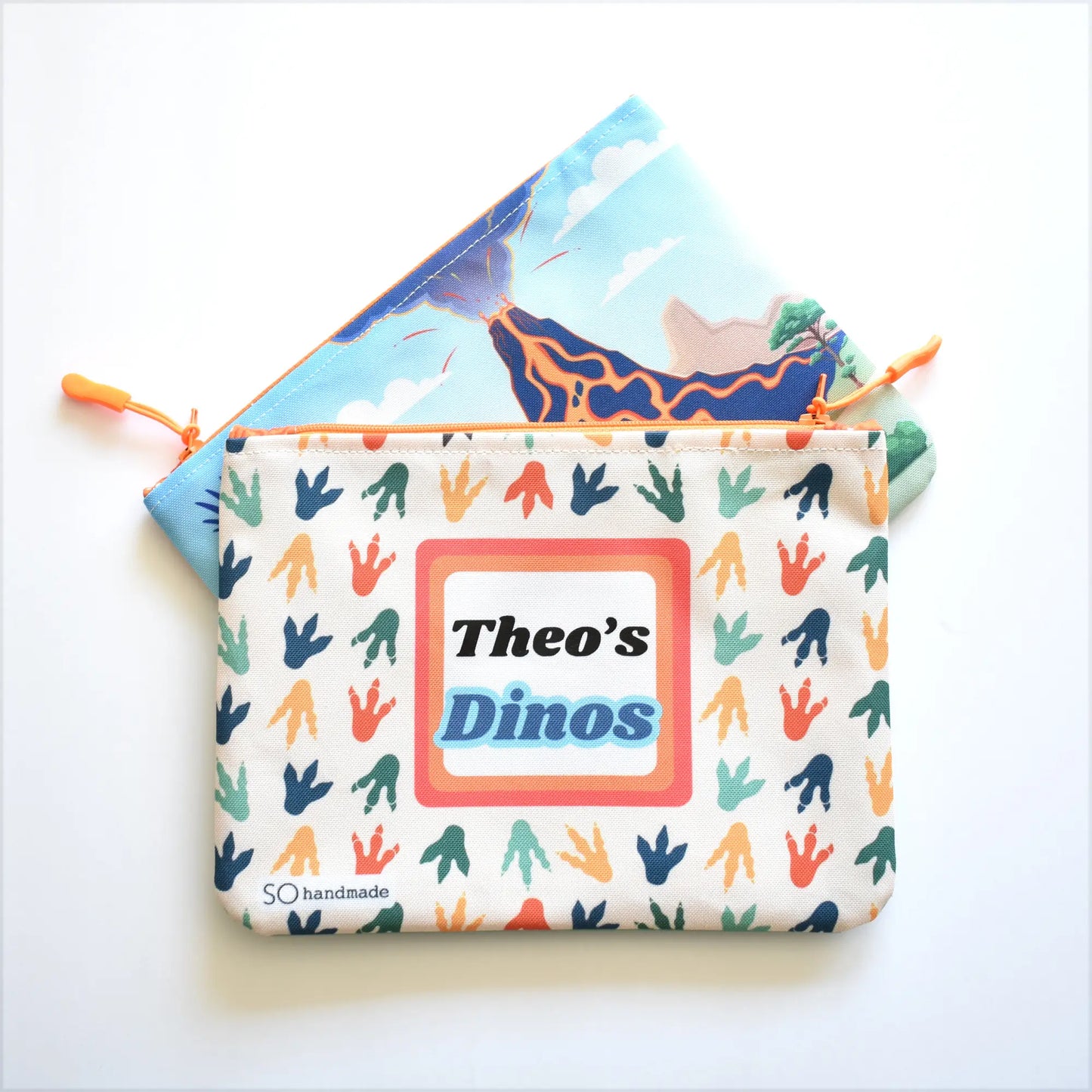 Dinosaur Play Mat & Travel Toy Pouch for Toddler Road Trips