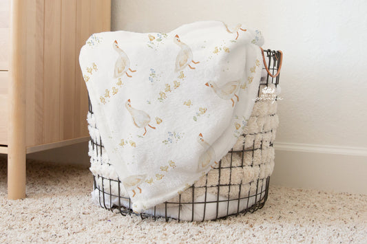 Baby Animals Ducks and Chicks - Vintage Baby Blanket
