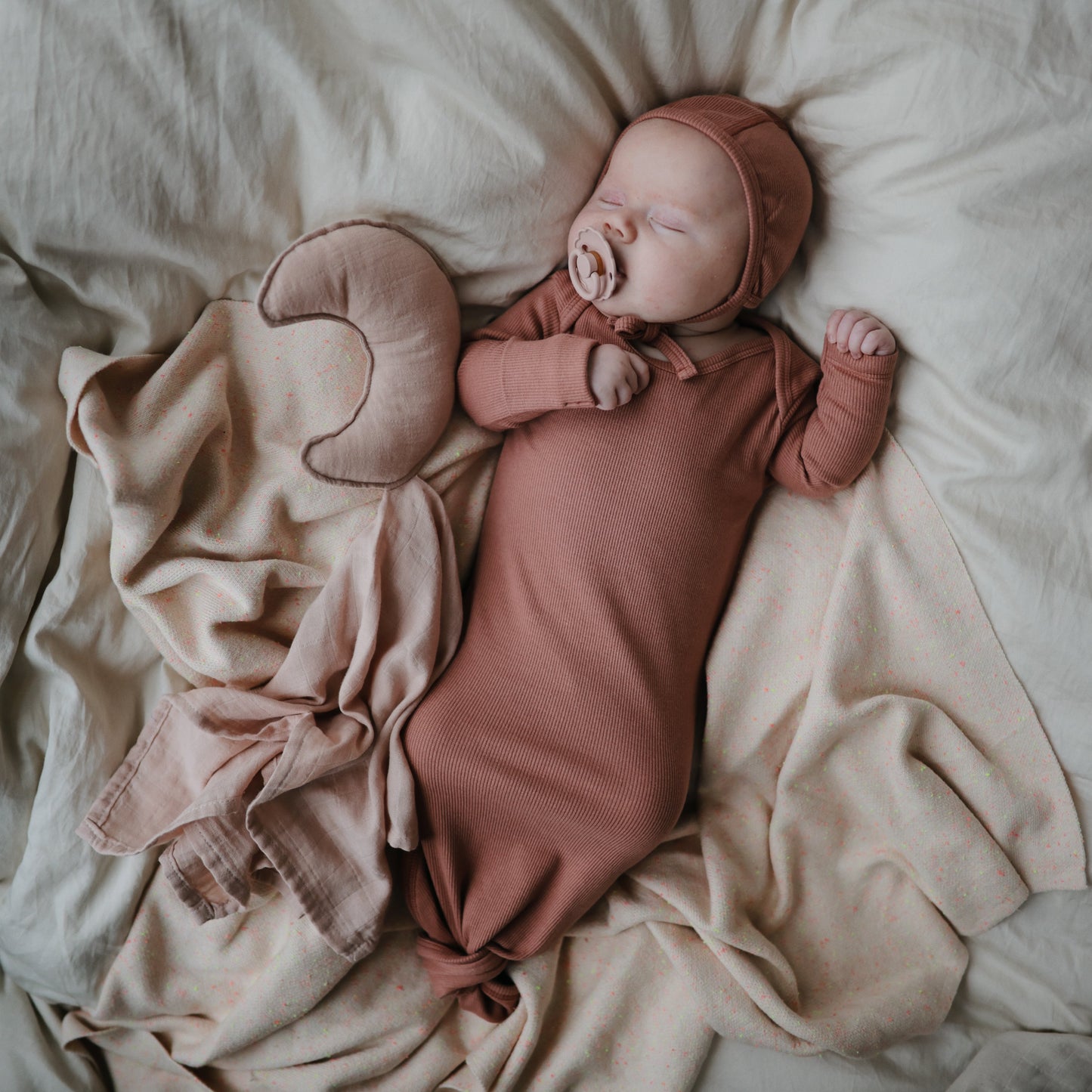 Organic Cotton Moon Lovey Blanket