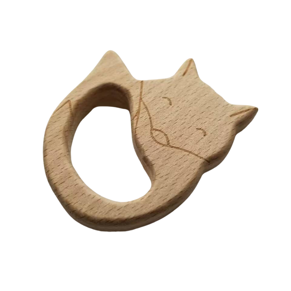 Wood Fox Teether Toy