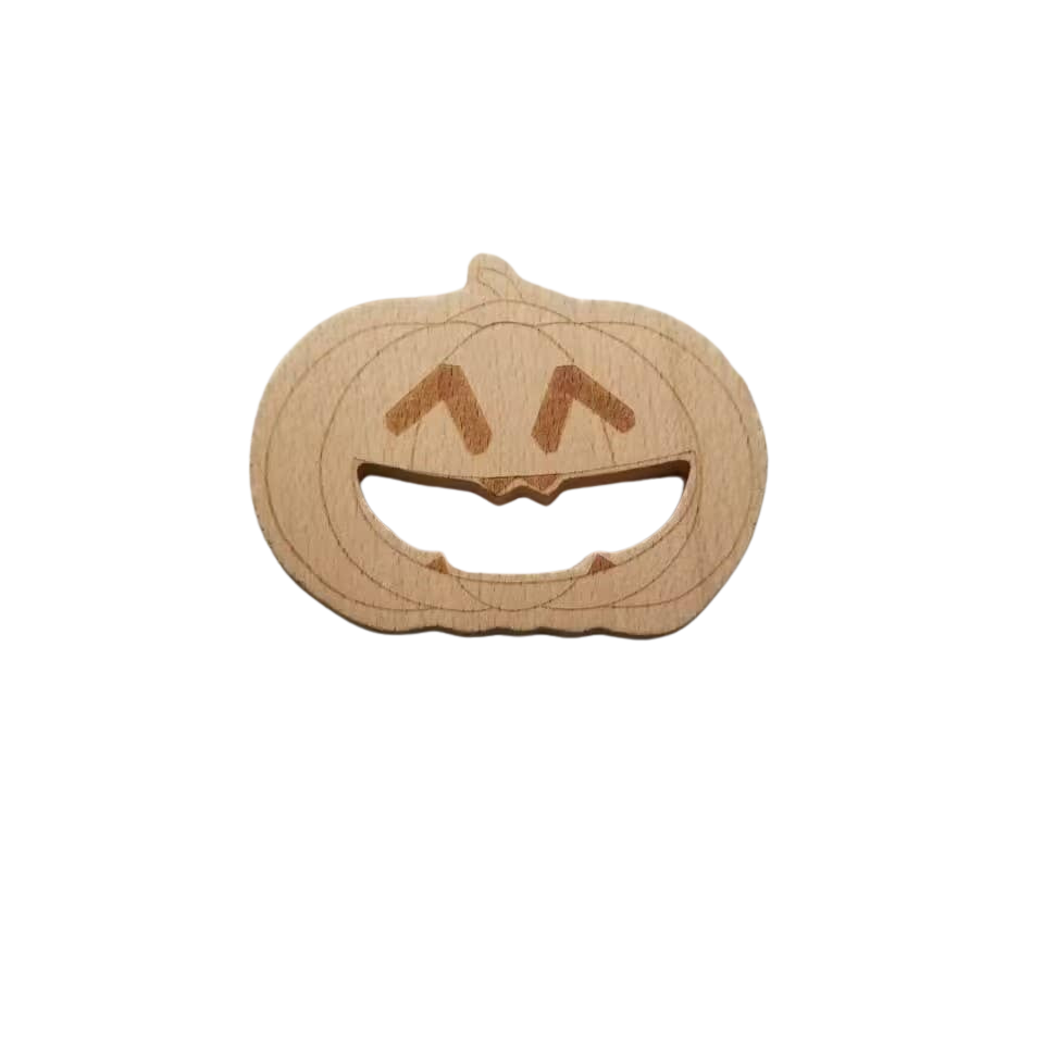 Pumpkin Wooden Teether Halloween Toy