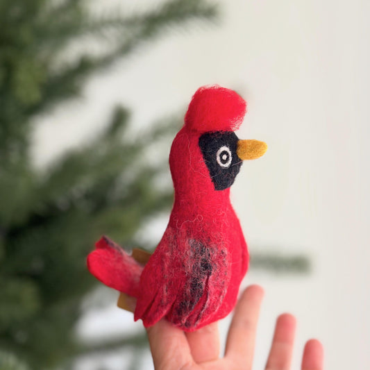 Felt Cardinal Finger Puppet