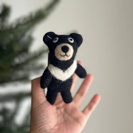 Felt Finger Puppet: Black Bear