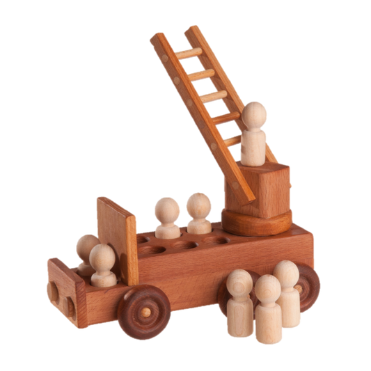 Wooden Fire Truck Toy