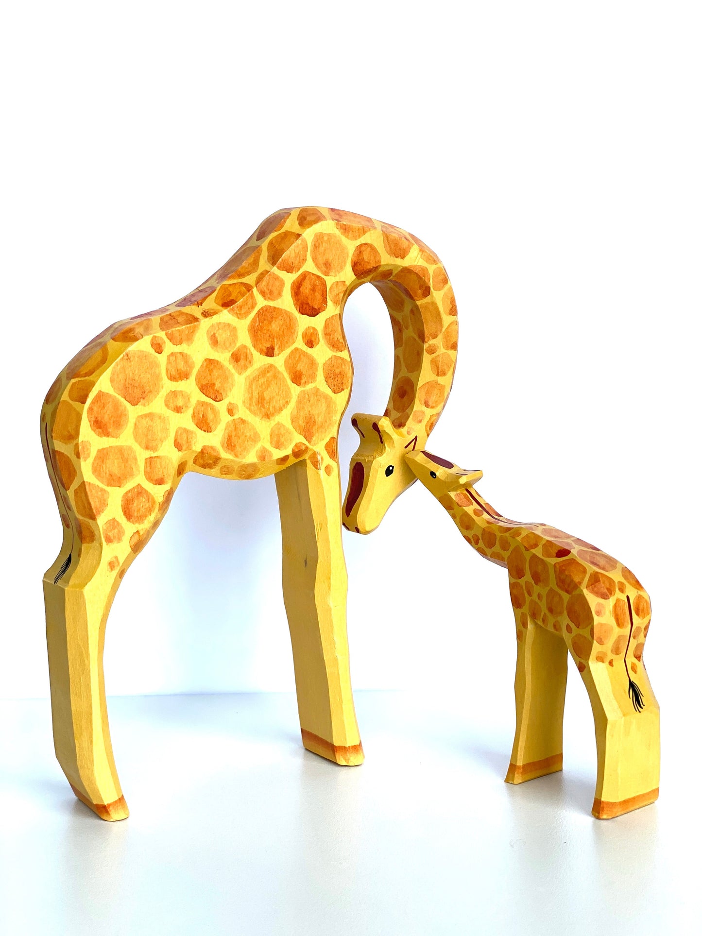 Tall Wooden Giraffe Toy set of 2