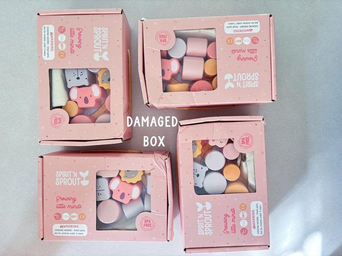 Pink Animal Rainbow Stacking Toy