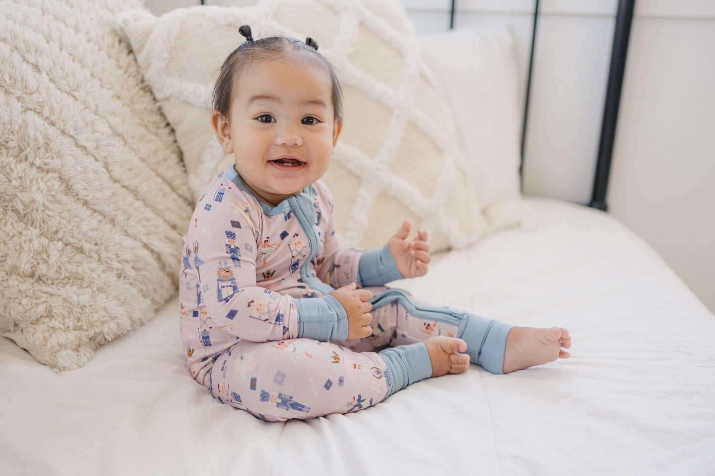 Nutcracker Print Bamboo Zippy Romper *Newborn left