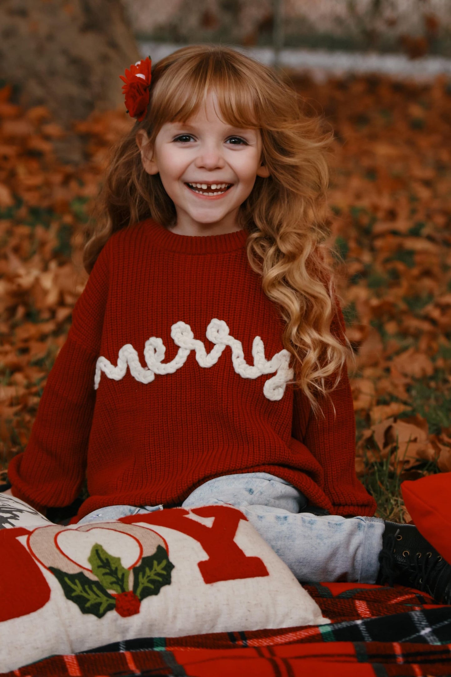 Merry Hand Embroidered Sweater *0-3 & 3-6 months left