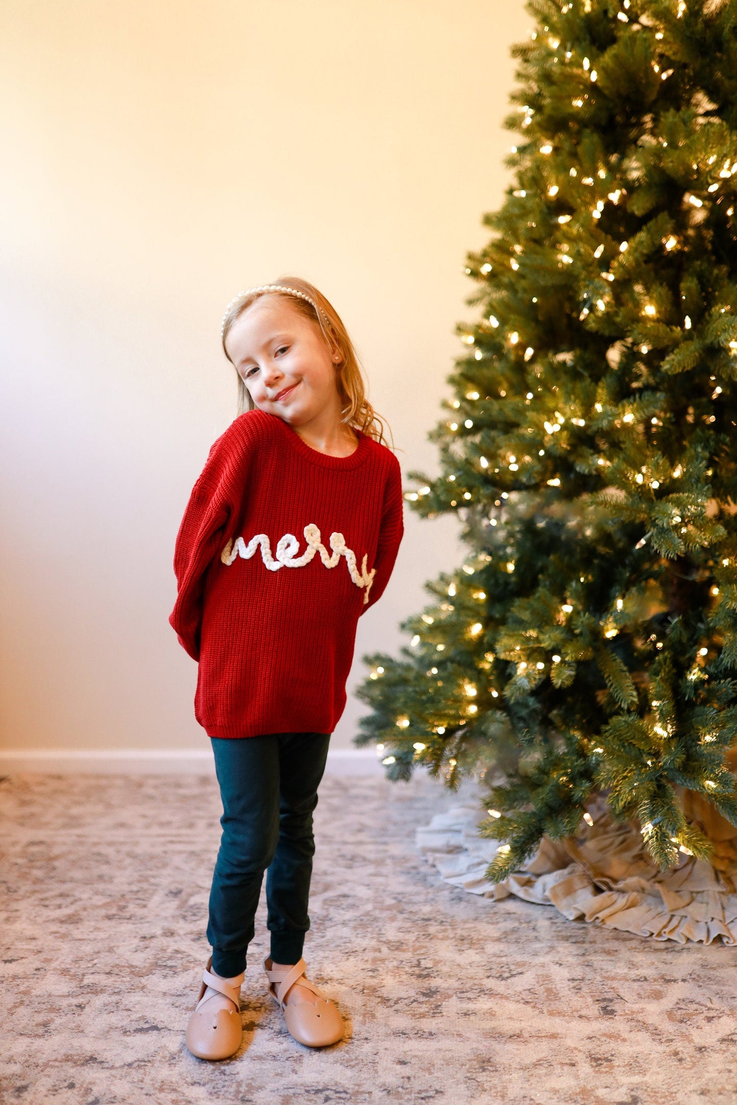 Merry Hand Embroidered Sweater *0-3 & 3-6 months left