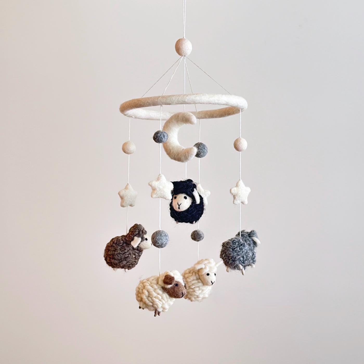 Gray Sheep Baby Mobile For Nursery Decor