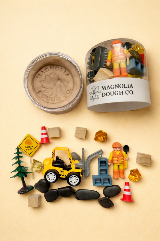 Construction Sensory Play Dough Jar