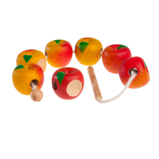 Wooden Apples Lacing Toy
