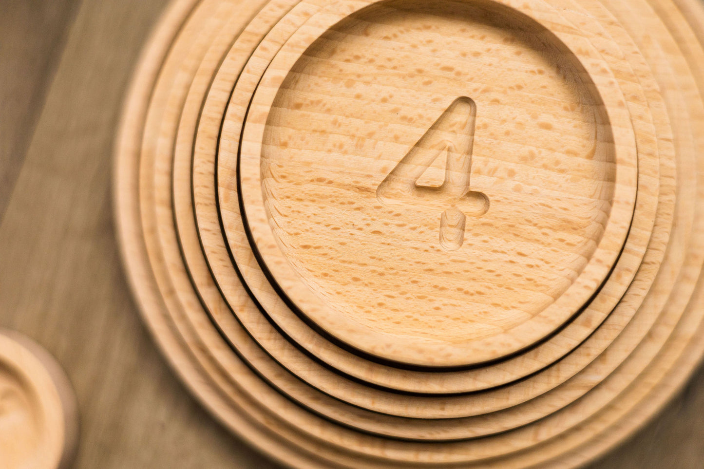Wooden Counting Trays with Acorns