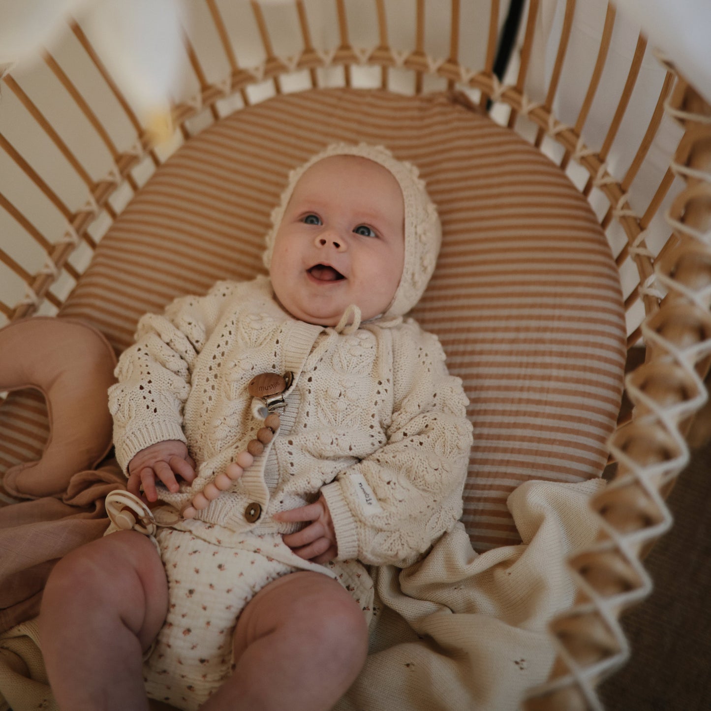 Organic Cotton Moon Lovey Blanket