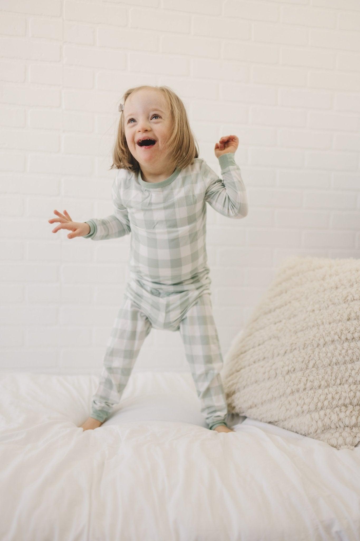 Sage Gingham 2pc Bamboo Pajamas
