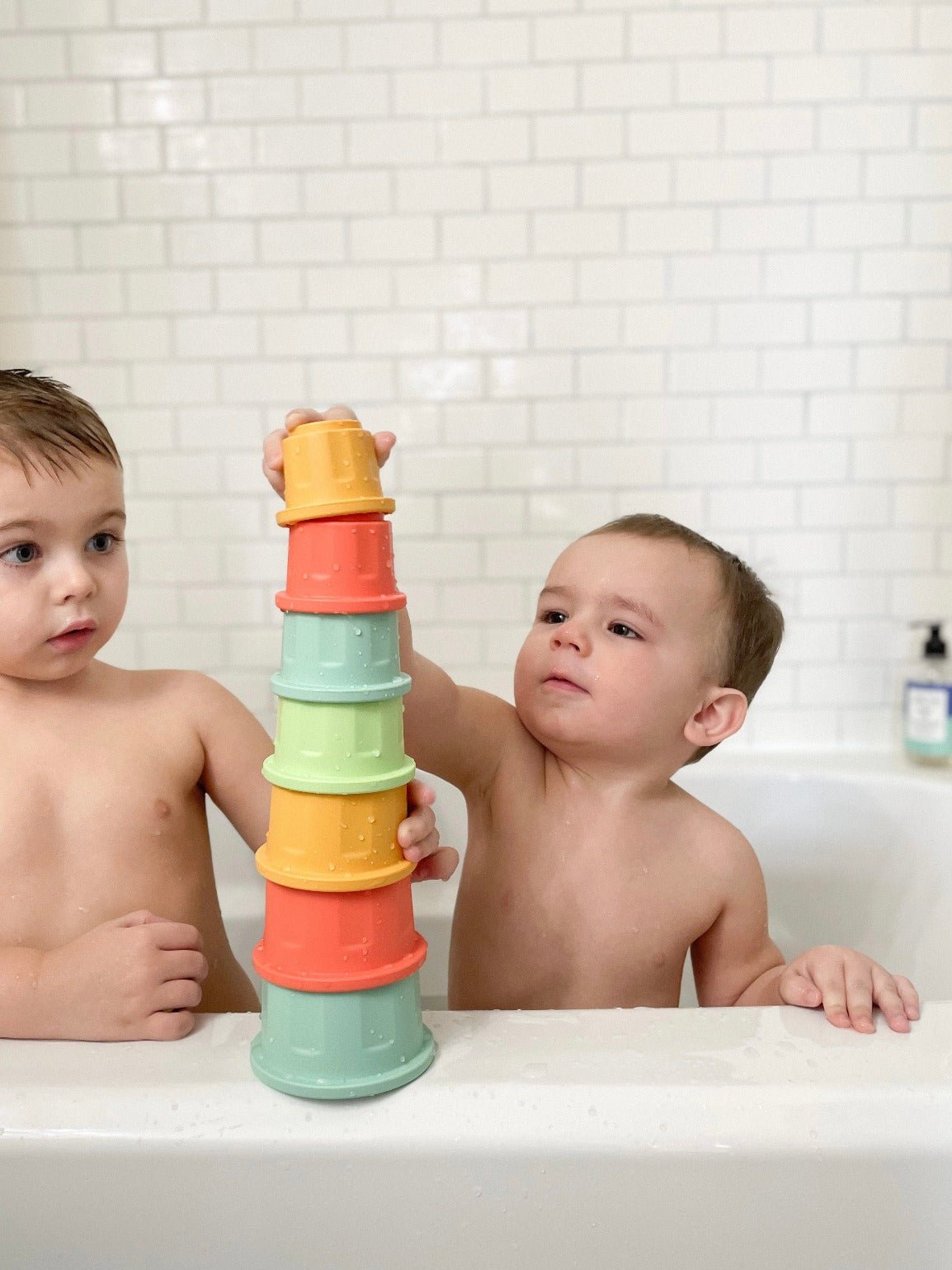 Silicone Stacking Cups for Beach, Bath, or Play