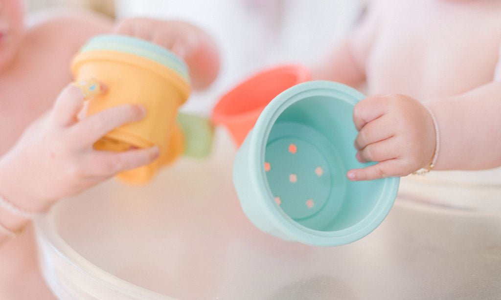 Silicone Stacking Cups for Beach, Bath, or Play
