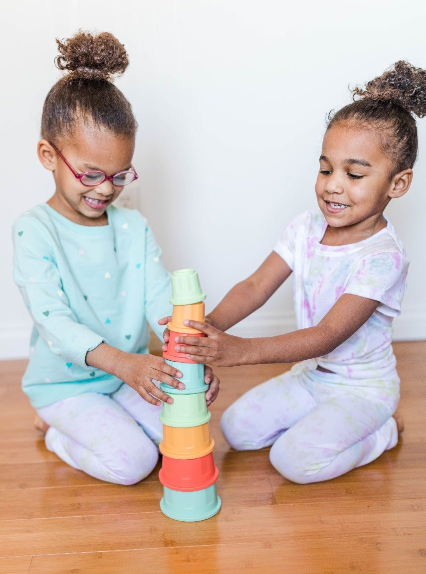 Silicone Stacking Cups for Beach, Bath, or Play