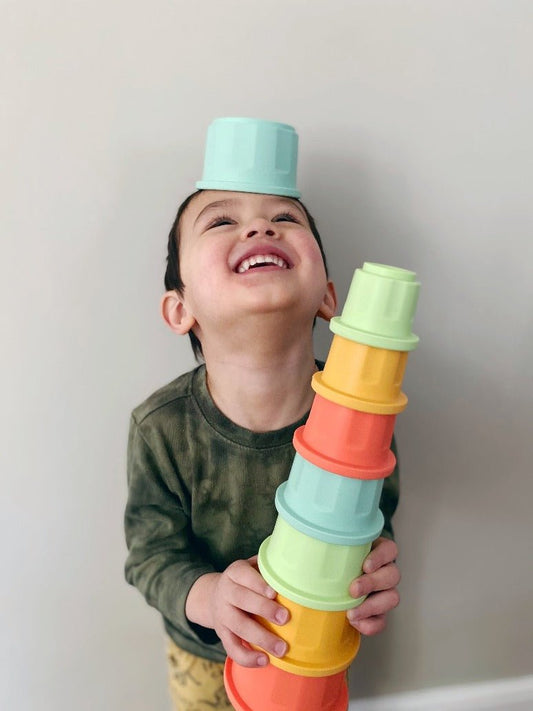 Silicone Stacking Cups for Beach, Bath, or Play