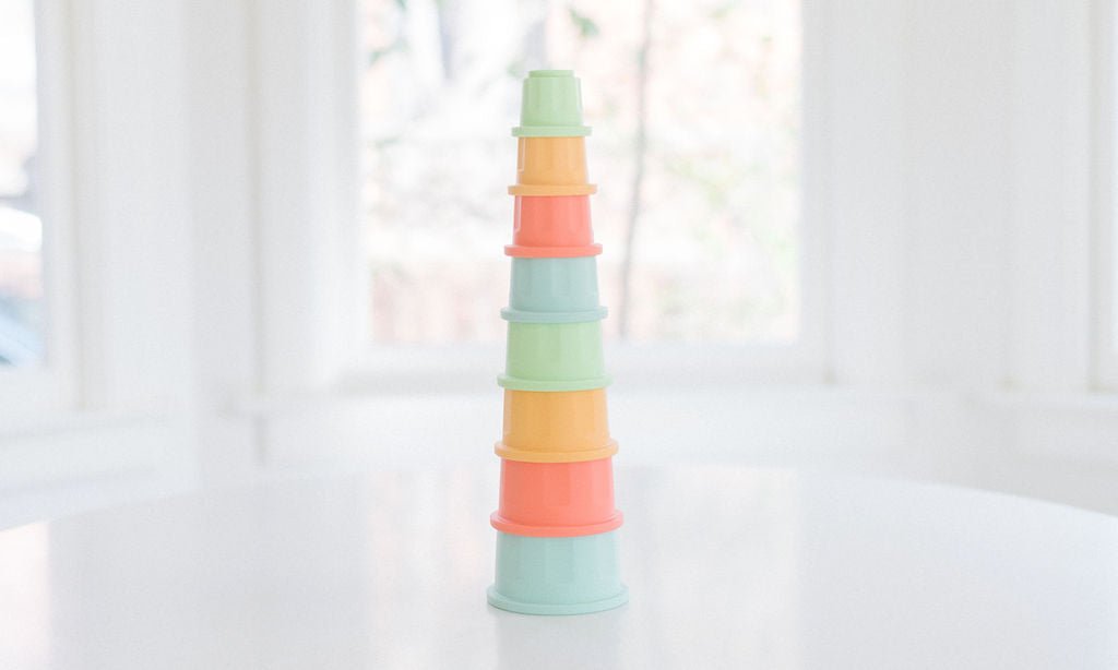 Silicone Stacking Cups for Beach, Bath, or Play