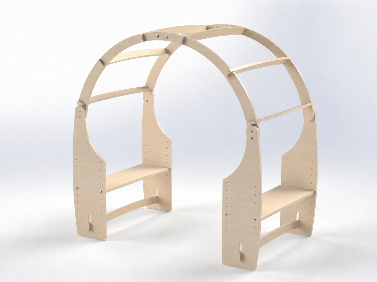 Waldorf Wooden Play Fort & Reading Nook - Bluey cozy Cove