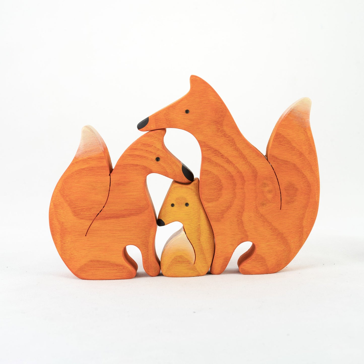 Waldorf Wooden Fox Puzzle - Set of 3