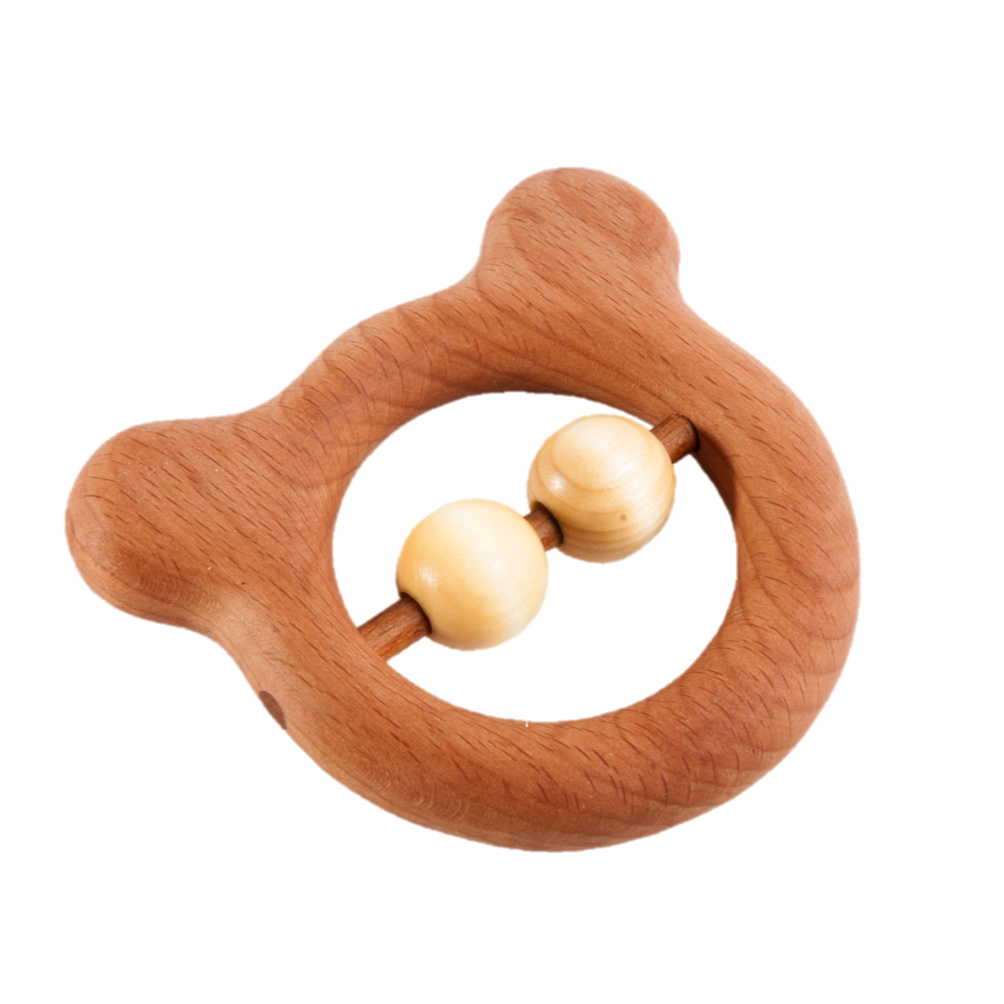 Wooden Baby Rattle-Teether Bear
