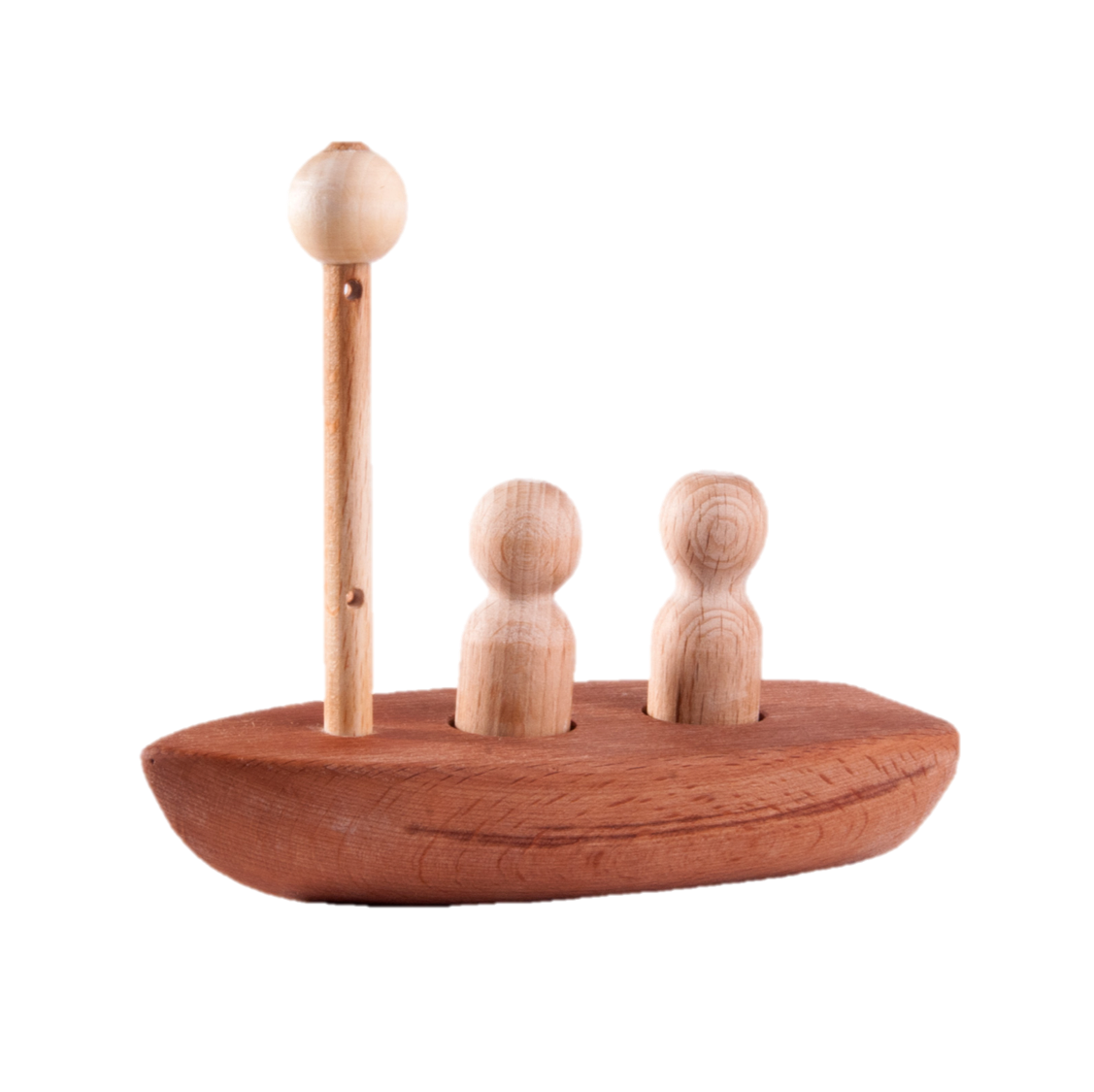 Wooden Sailboat with Pegs