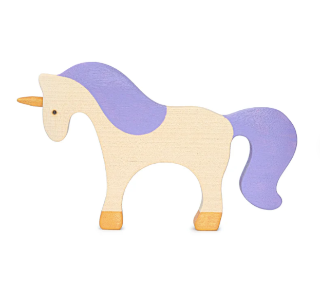 Waldorf large wooden Unicorn toy