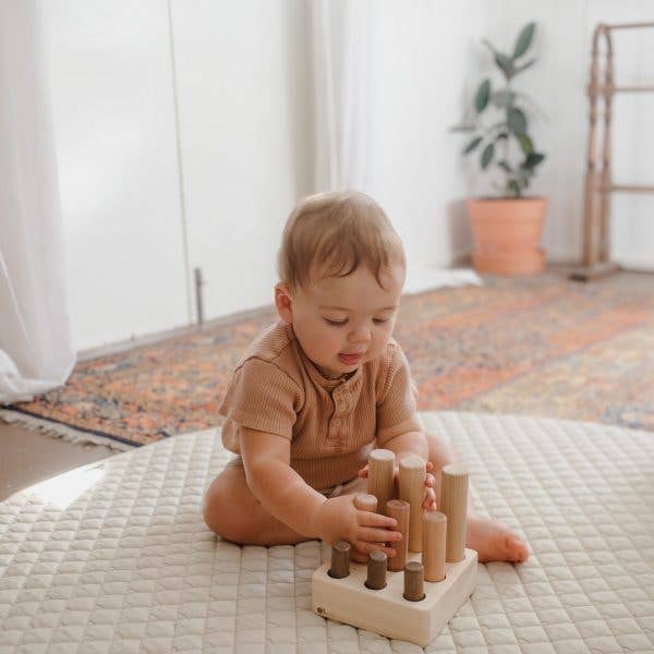 Nine Pole Puzzle Wooden Toy for Babies