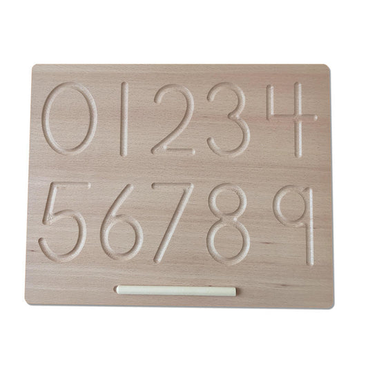 Wooden Tracing Board with numbers 0-9