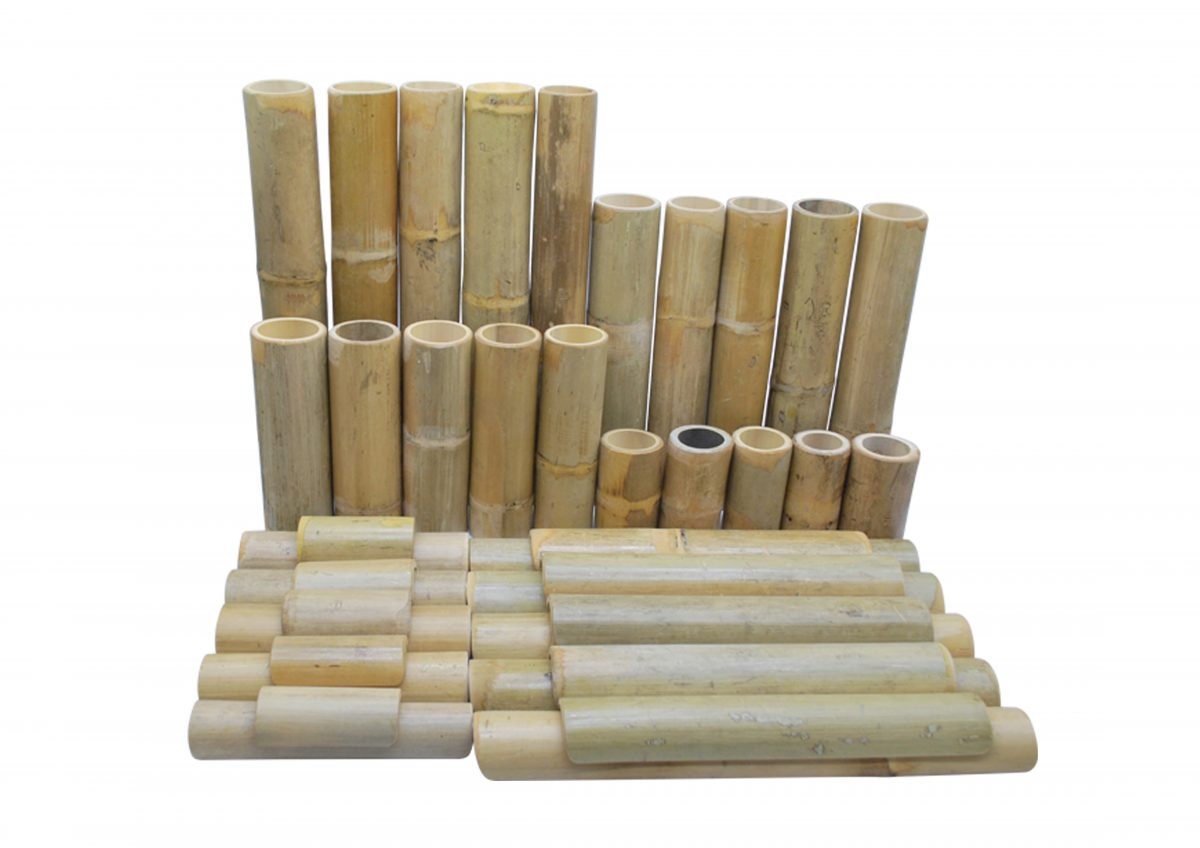 Bamboo pieces of children's building set