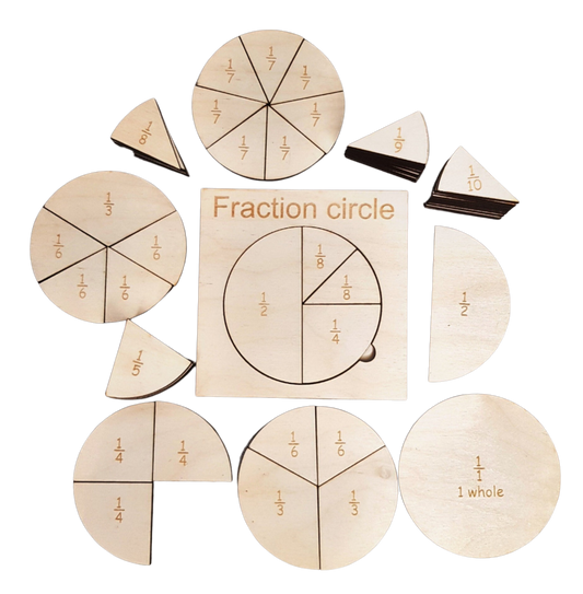 Wooden Fraction Pizza